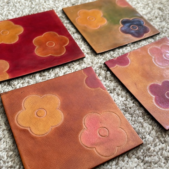 Leather Coasters - Picture 2 of 3